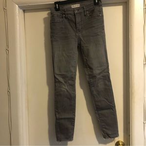 ❤️Madewell Distressed High Riser Skinny Grey Jeans Size 26